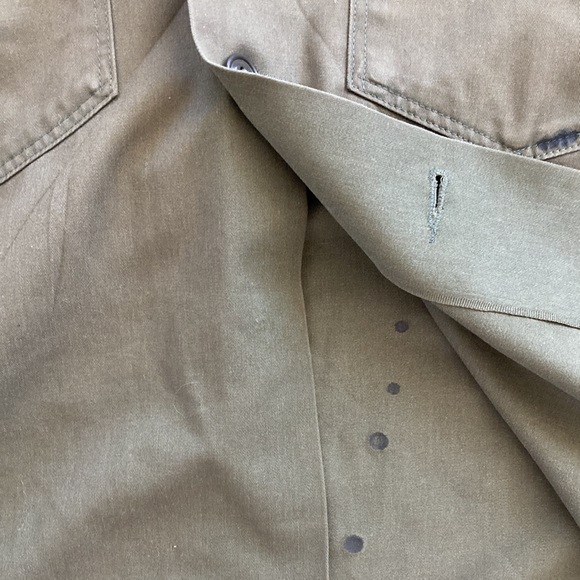 Shop Planet Blue vintage Army reworked studded shirt Jacket small/medium - Picture 5 of 9